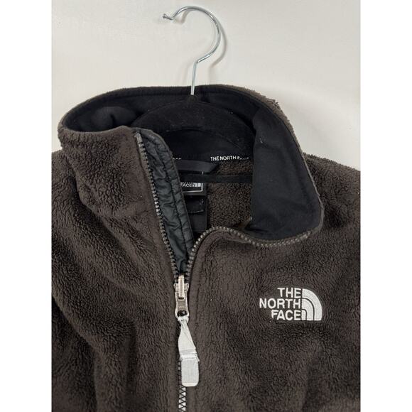 TNF The North Face Osito Brown Womens M Mock Neck Fuzzy Teddy Fleece Jacket - Picture 4 of 8